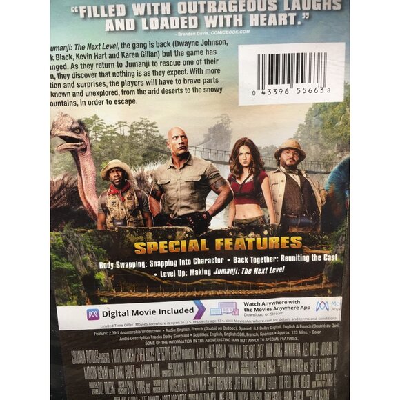 Jumanji: The Next Level DVD + Digital 2019 - Dwayne Johnson, Jack Black - Picture 5 of 15